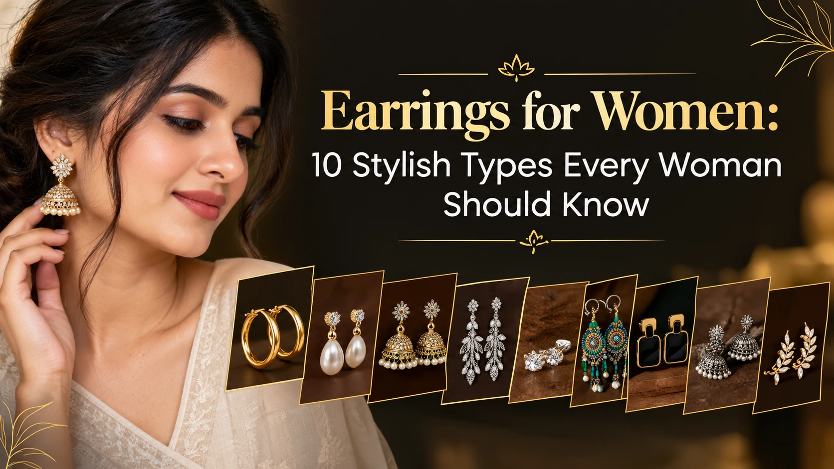 Earrings for women featuring 10 stylish earring types